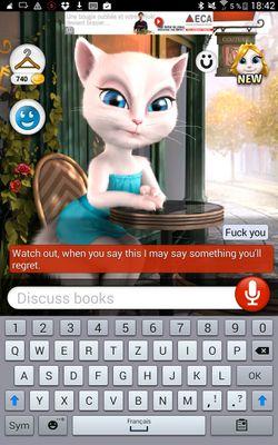 Hi, on this account were you informed talking angela! attention to children ⚠