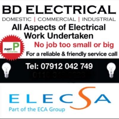 Your local fully qualified electrician in leicester carrying out all electrical works, registered to ELECSA and part P certified