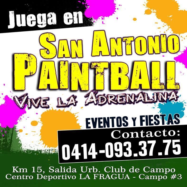 La Cancha de Paintball de Caracas! |Fb: Cancha San Antonio Paintball | Info: 0414-0933775 | Mail: guerrapaintball@gmail.com