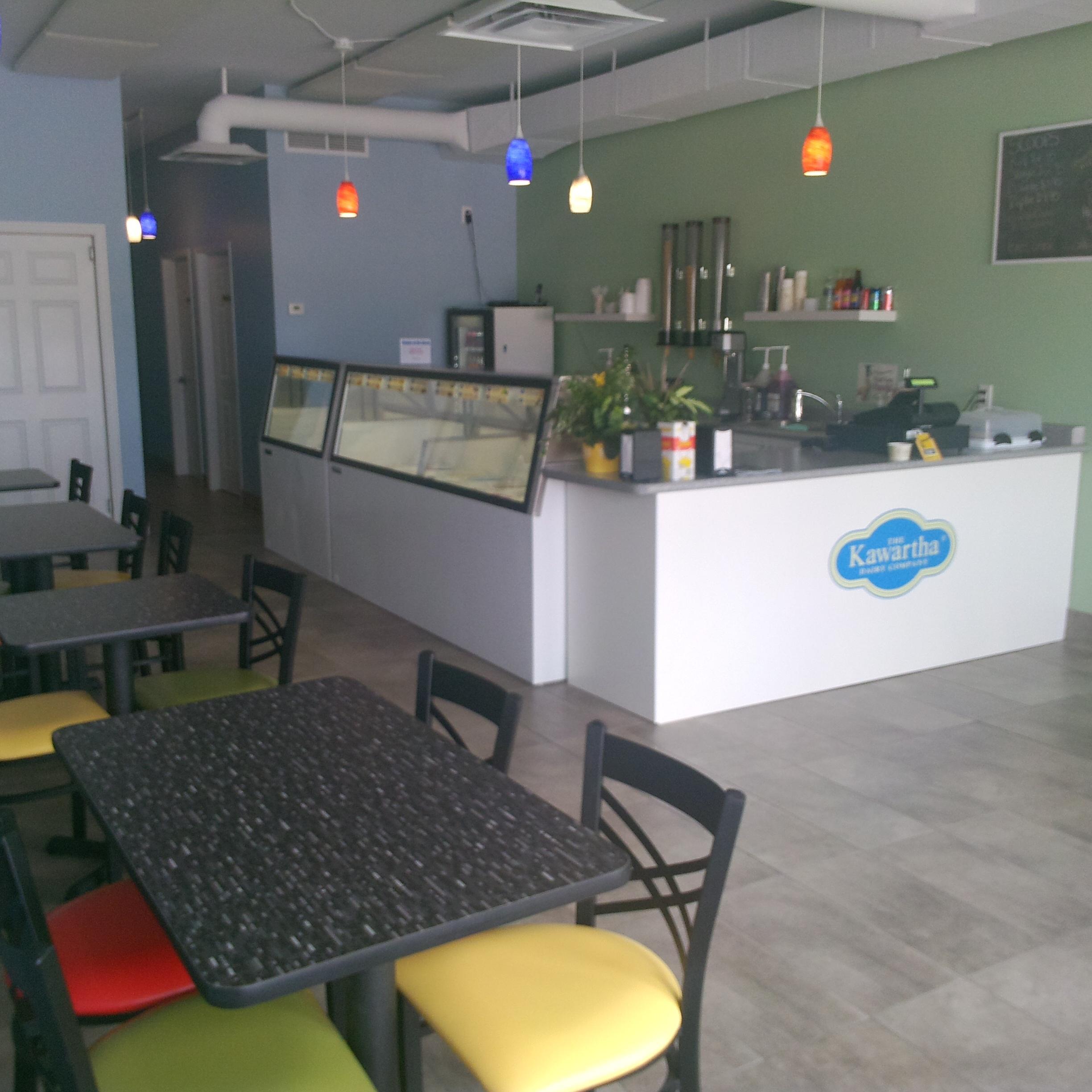 Serving Kawartha Dairy Premium Ice Cream & Fudge, Brittles, Beernuts from The Fudgery Shoppe/Brittles 'n More. Coffee, Tea & Hot chocolate available.