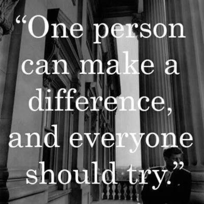 An account to encourage our generation to make a difference! You won't change the world by acting like it!