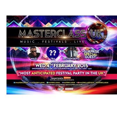 #MasterClassUK taking student nightlife to new heights! Festivals, concert and rave all in one! Release date 01/12/14