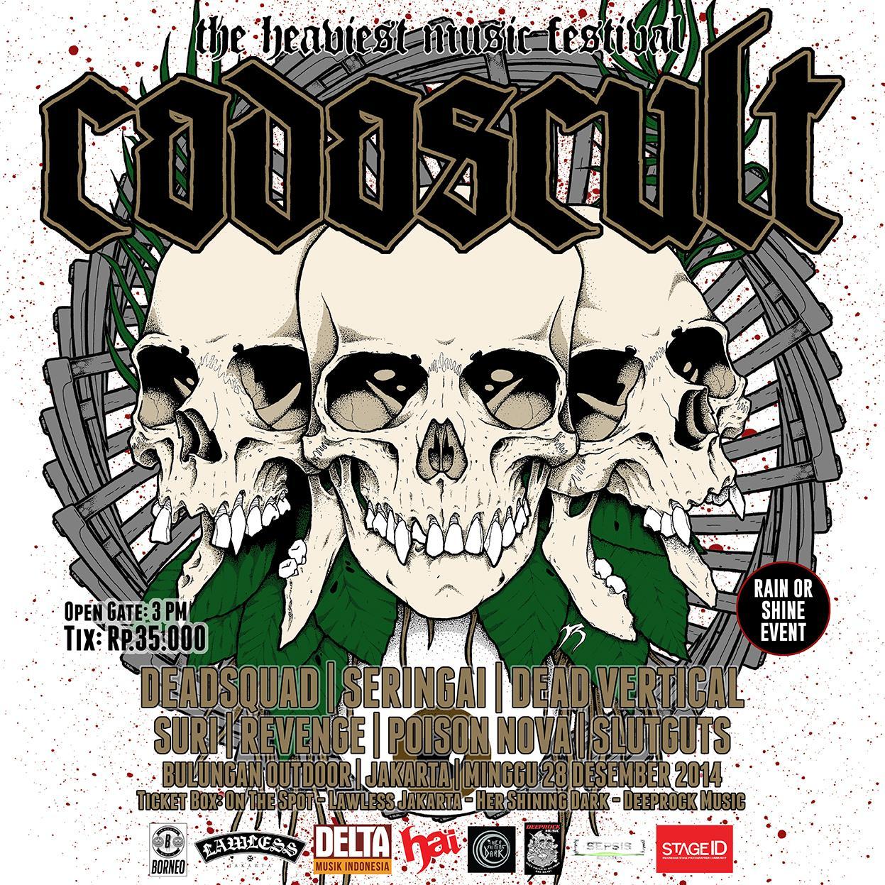 Pesta musik cadas, 28 Desember 2014, Bulungan Outdoor Jakarta. Instagram: cadascult. Contact: info@cadascult.com / cadascult@gmail.com