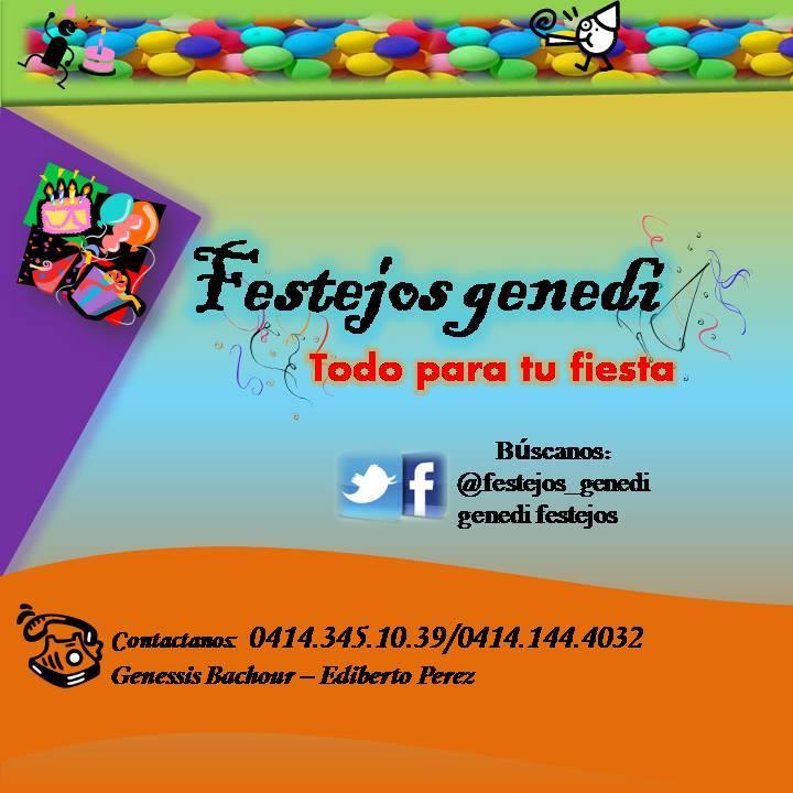 festejos_genedi's profile picture. Ofrecemos servicios para fiestas y eventos infantiles..! Colchón inflable, pasapalos, tortas, decoraciónes y más.. tlf: 0414.345.1039/ 0414.144.4032