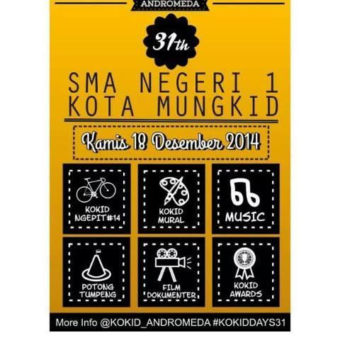 KOKID_ANDROMEDA's profile picture. Official akun ANDROMEDA | Informasi rancangan kegiatan HUTKOKID31 | SMA N 1 KOTA MUNGKID