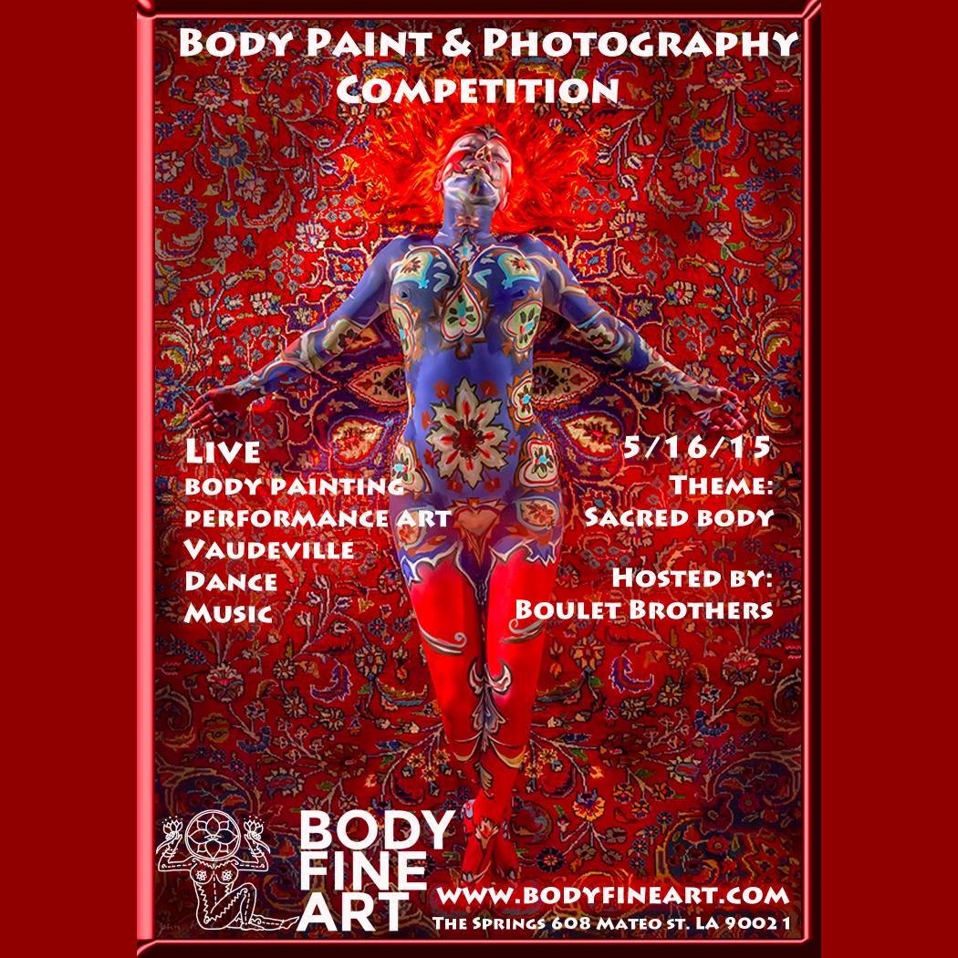 Body painting & photography competition May 16, 2015 at @thespringsla in downtown arts district of #LosAngeles. This year's theme is Sacred Body. #BFALA2015