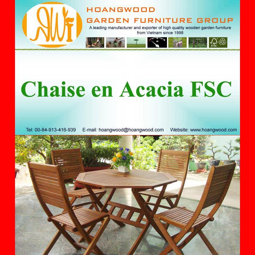 Mobilier de Jardin en bois FSC