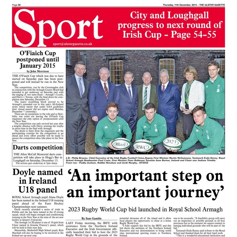 Ulster Gazette Sport