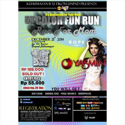 5K Color Fun Run, December 21st 2014. A final exam project of Kehumasan B 2012 FIKOM UNPAD