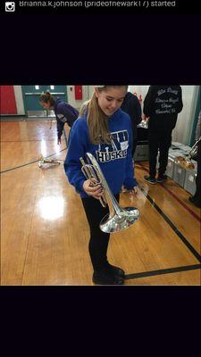 blue devils wannabe. mellophone, alto sax