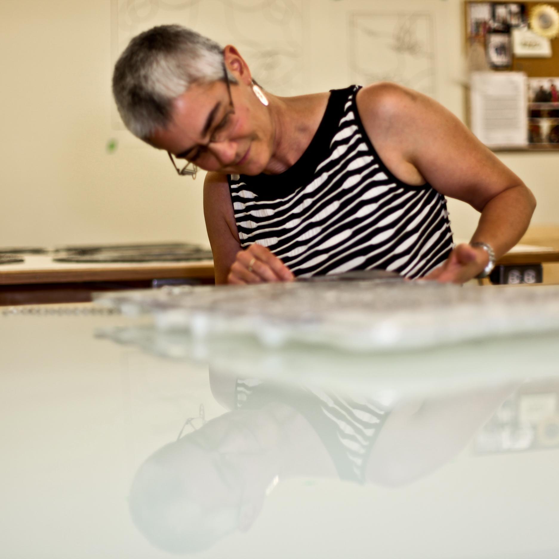Laurie creates fresh & imaginative glass art.  She shares the beauty of glass with her community through her studio, UpTown Gallery & The Clay & Glass Gift Shop