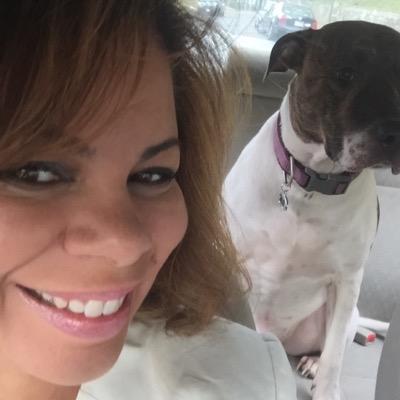 sandybellamy4's profile picture. That’s Diesel the artdawg 🐶💜