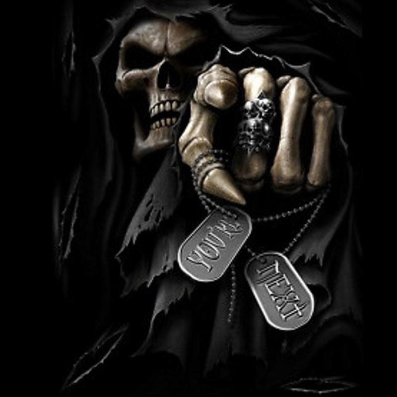 I am the grim reaper! King of Death! I'm going to connect your soul later MooHaHaHaHa