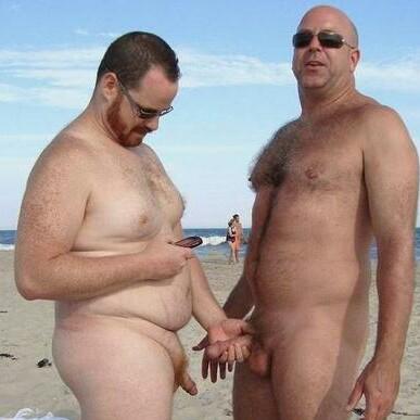 Chubby beach outdoor uncut