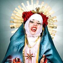 Porque cada ser vivo, acto, objeto u acción tiene su virgen. No, no hay contenido sexual. Virgen de los salidos