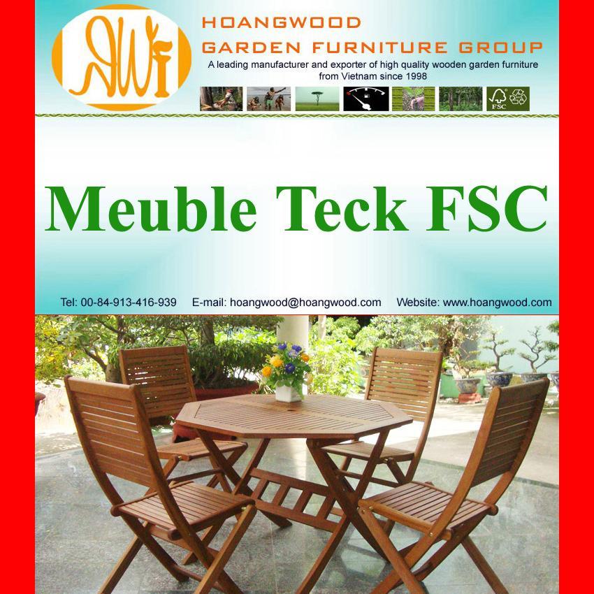 Mobilier de Jardin en bois FSC