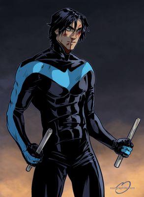 My name is Dick Grayson. I was once the sidekick of Batman,but left to become my own hero. I am justice. I am Nightwing.