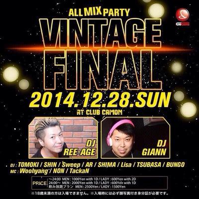 〜毎週日曜日CLUB CAMONで開催中のALL MIX PARTY〜cast...DJ TOMOKI / SHIN / Sweep / AR / SHIMA/Lisa/TSUBASA/ BUNGO/Woohyang/NON/ TacKan/★女性終日入場無料で開催中★