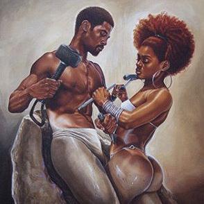 Admiring and appreciating the beauty of #blackintimacy #blacklove