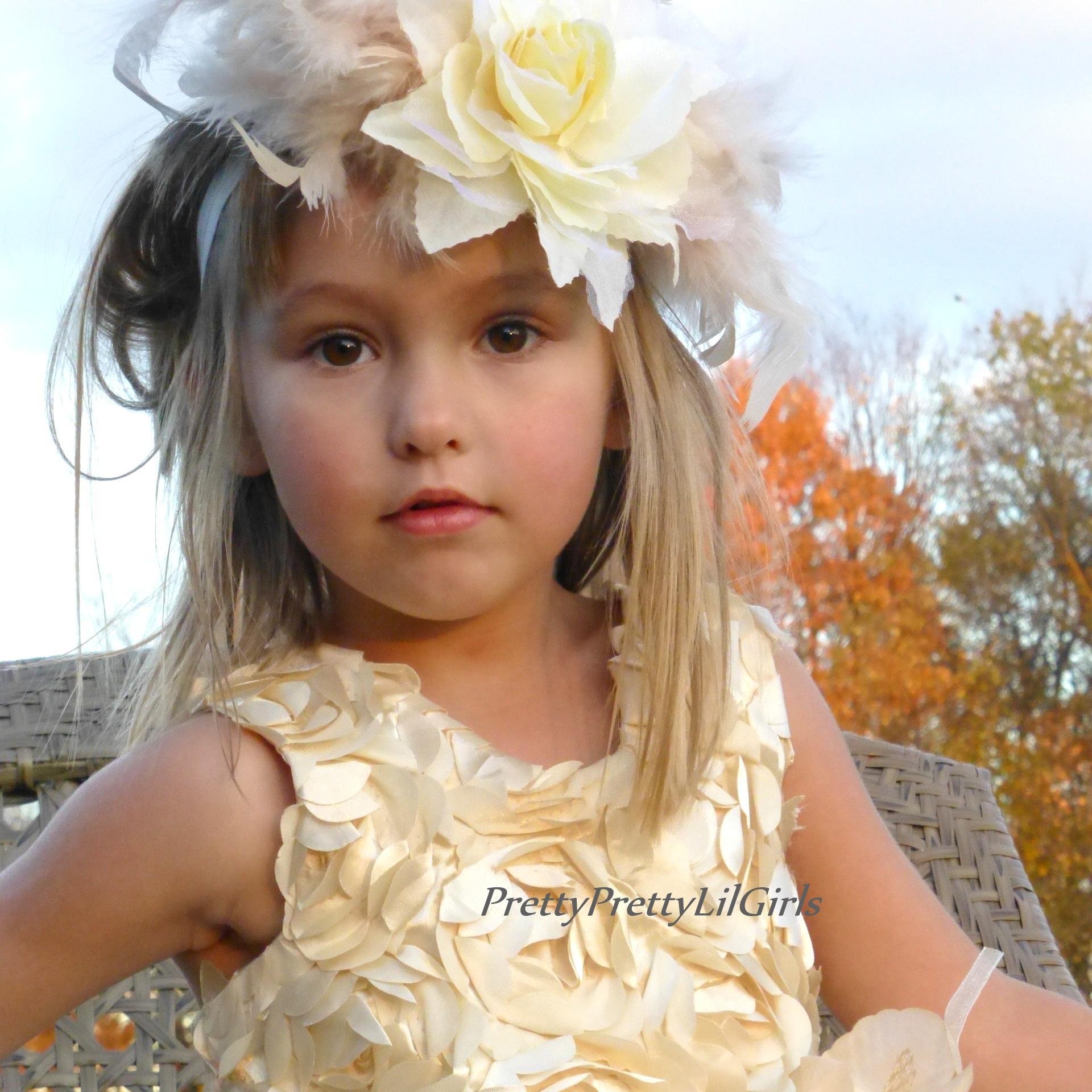 Unique Girls Dresses- Beautiful Flower Girl Dresses and One of a Kind Headbands and Accessories