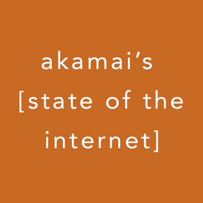 http://t.co/1JIBoQnsUu, brought to you by Akamai, provides an informed view into online connectivity and cybersecurity trends as well as related metrics.