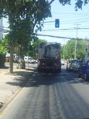 Barrido Mecanizado de calles en la Comuna de Santiago Centro