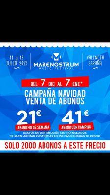 Consigue tus entradas del mesjor festival de musica electrónica en Valencia #Marenostrum entradas-633135345