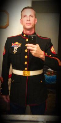 was in marines, full time college student now
