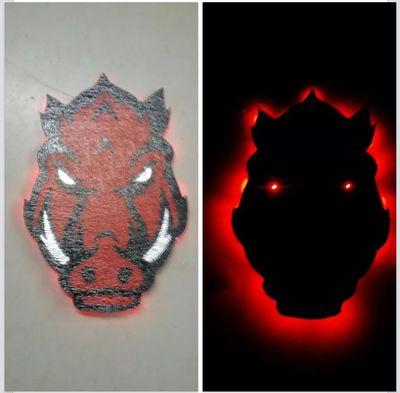 We customize Wall Hogs for all you Ar Razorback Fans. They are light weight & can be displayed anywhere!