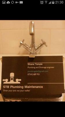 Quality plumbing & drainage. Fault finding, heating, leaks, blockages & all household plumbing needs. 24/7 Call 07542689951 or Email plumbingstb@gmail.com