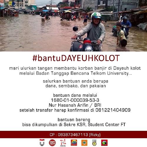 Kontak untuk relawan 083873467113 Koordinator BTB Tel U(Rizky)