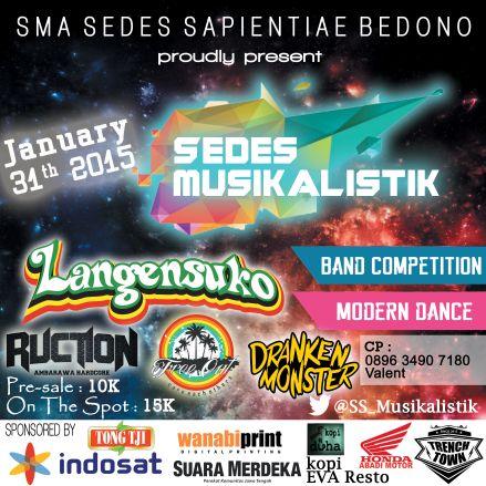 Welcome to Sedes Musikalistik 2015 Official Page | Sedes Sapientiae Bedono SHS | @SedesBedono | Band Competition | Modern Dance | CP : 089634907180 (Valent)