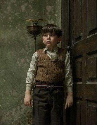 Hiding from the woman in black