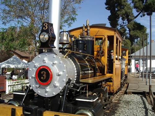 Poway-Midland Railroad is in Old Poway Park on Midland Road (N. of Poway Rd): 1907 Steam Locomotive, 1894 Streetcar, a Fairmont Speeder, & 1907 SF Cable Car.