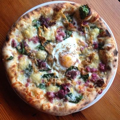 Wood fired pizzas & homemade ice creams.