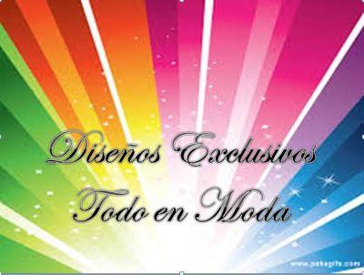 Cuenta Oficial de Diseños Exclusivos Todo En Moda FACEBOOK : #DiseñosEclusivosTodoEnModa
Bienvenidas chicas