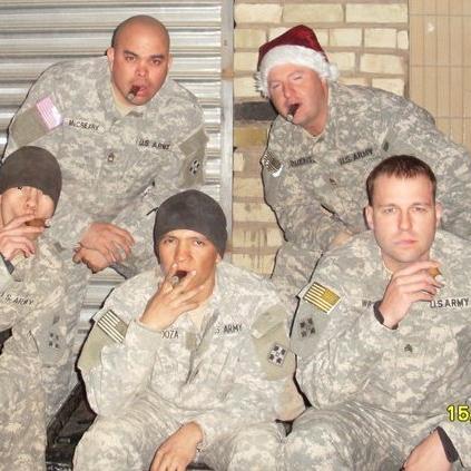 Soldier and Sports fan
