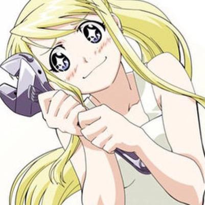 Im Winry. I like wrenches and automail. Im a gearhead