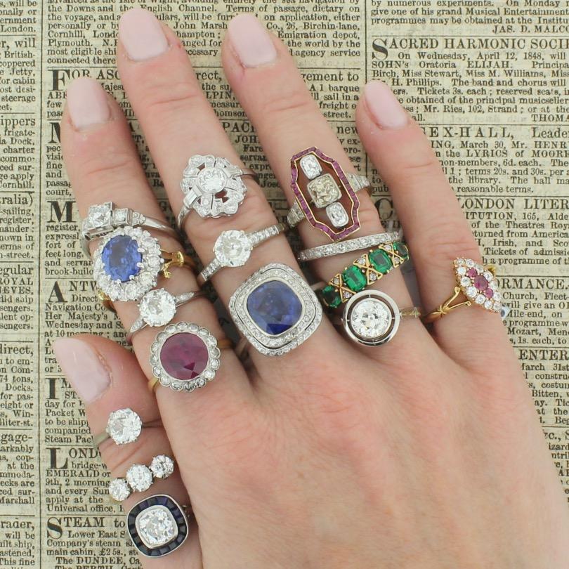 Fine antique jewellery and engagement rings.
