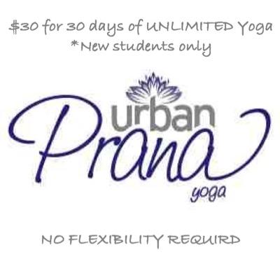 UrbanPranaYoga's profile picture. Urban Prana Yoga brings yoga to your community!  We offer a variety of day & evening classes. NO FLEXIBILITY REQUIRED. Check the website for details.