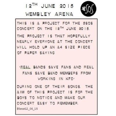 This account is made for the 5sos concert on the: 12/06/15 • I'm trying to set up a project which hopefully the boys will see...