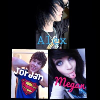 {Alex~18~bi~Taken by Justin!!} {Megan~17~bi~I love you Jordan! [@unicorn_peep]} {Jordan~19~bi~Single}