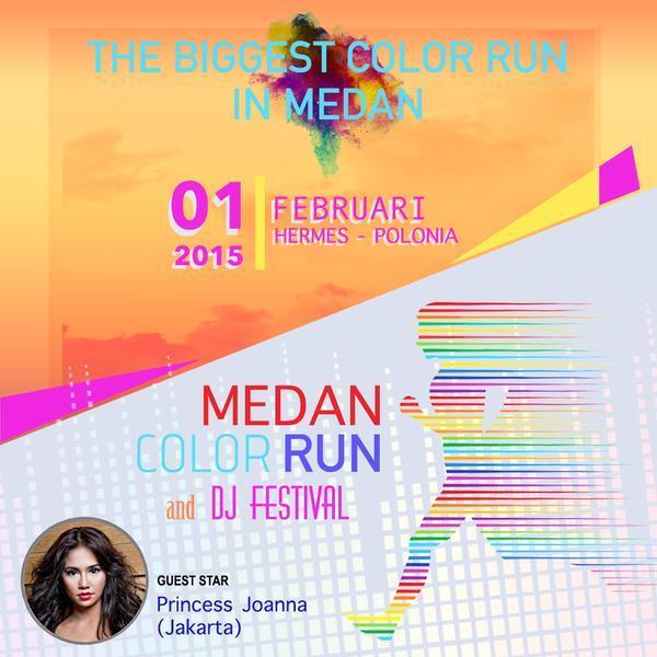 MDNcolorRun's profile picture. 1 Februari 2015 Medan Color Run Dj Festival. More Info cek ig: @colorrundjfest #mdncolorrundjfest