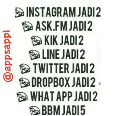 AppsANDROIDIOS1's profile picture. ❎IG JDI2 
ASK.FM JDI2
❎KIK JDI2 
LINE JDI2 
❎TWITTER JDI2
DROPBOX JDI2 
❎WAJDI2 
BBM JDI5 
  MINAT? 
Line :Mirmiramitaa
WA :087871020469
pin:524E661B