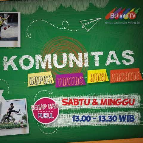 official account program KOMUNITAS di Elshinta TV. Berbagi informasi seputar komunitas yang ada di JABODETABEK..