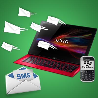 SMS sending software provides facility to send sms from blackberry phone to individuals or list of phone numbers