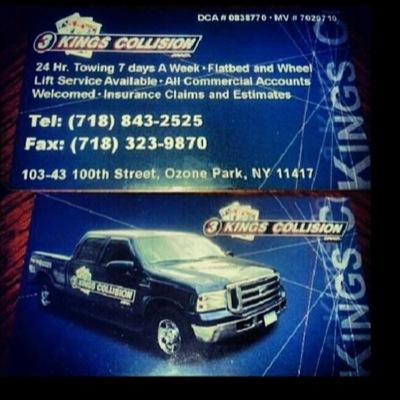 3kingscollision's profile picture. We are two girls dedicated to keeping our fathers towing business going❤️24hr. Towing7 days a week♥️Flatbed& Wheel Lift Service♣️Ozone Park♦️7188432525