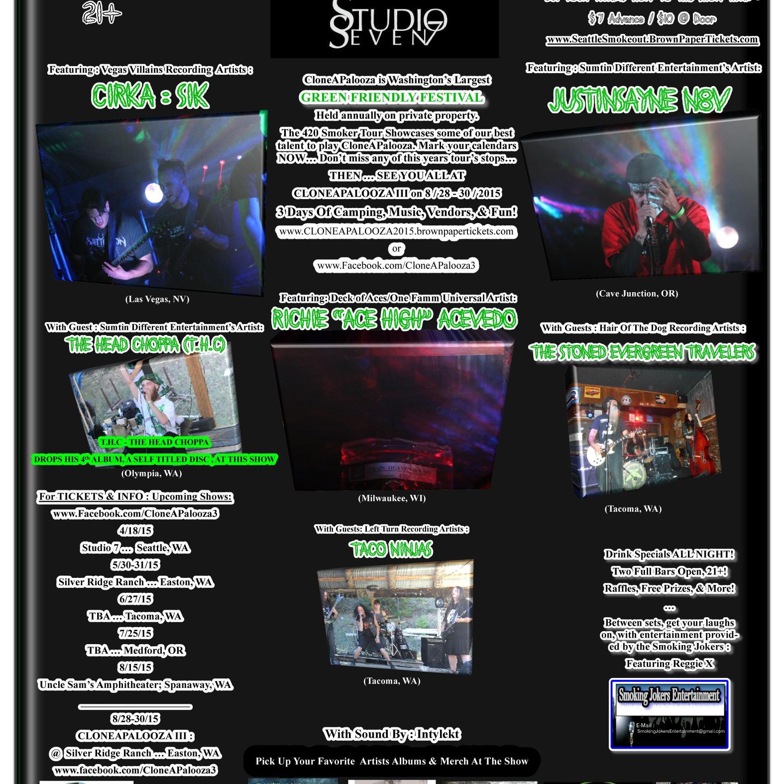 Clonetix's profile picture. Washington's Biggest & Best Green Friendly Festival. Featuring the 420 Smoker's Tour leading up to the big event.