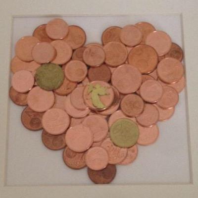 Handmade Button art framed in a shadow box or onto a canvas.