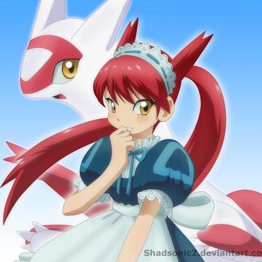 Hi i'm Latias. Only talks if in Human form doesn't talk in pokemon form. Is a shy girl but outgoing pokemon. Brother is Latios. #single #shy #outgoing